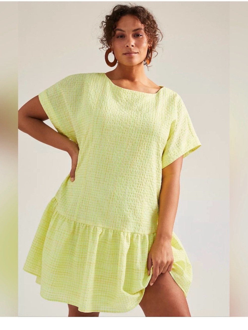Corey Lynn Calter Mariah Textured Mini Dress Bright Yellow Size S
